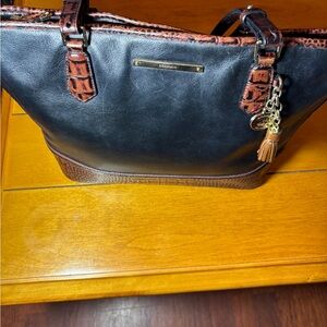 Vintage Brahmin Black and Brown Tote